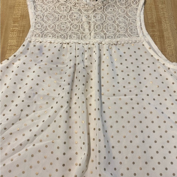 Vintage Monteau Womens Sleeveless Lace with Gold Polka Dots NWT size L - Picture 8 of 11